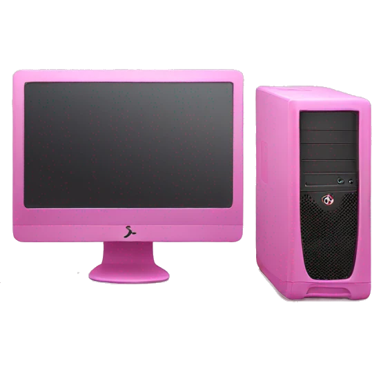 Pink Pc setup emoji