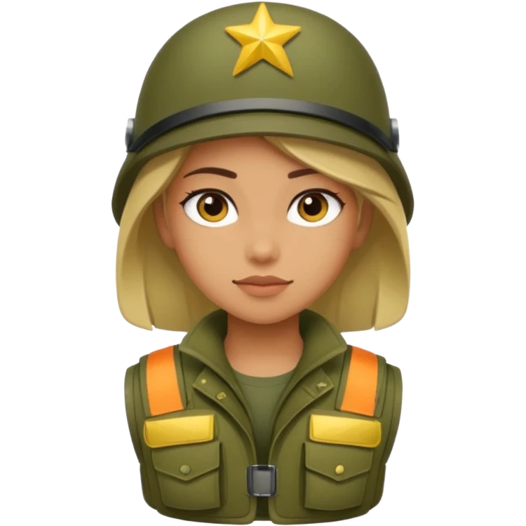 Girl wearing bullet proof emoji