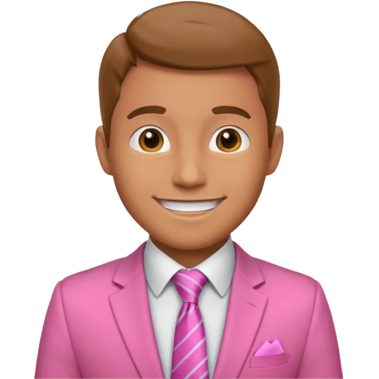 man with pink tie and blazer emoji