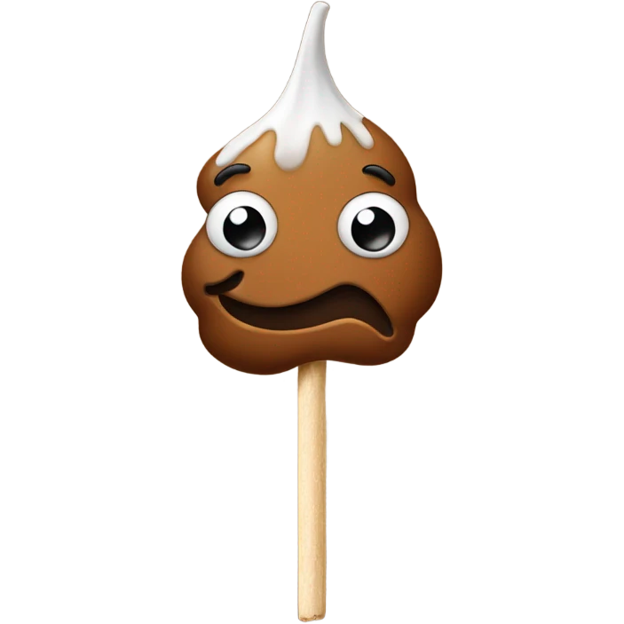 Poop emoji using toothpick  emoji