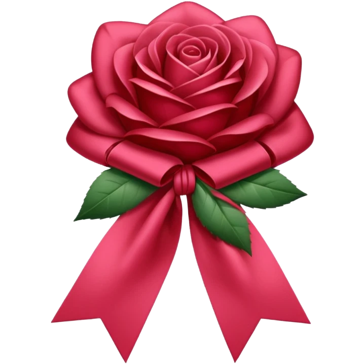 Rose flower and ribbon emoji
