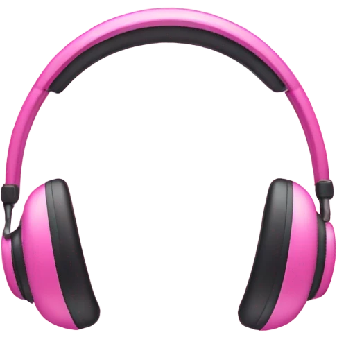 pink headset emoji