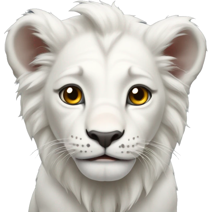 White Lion cub  emoji