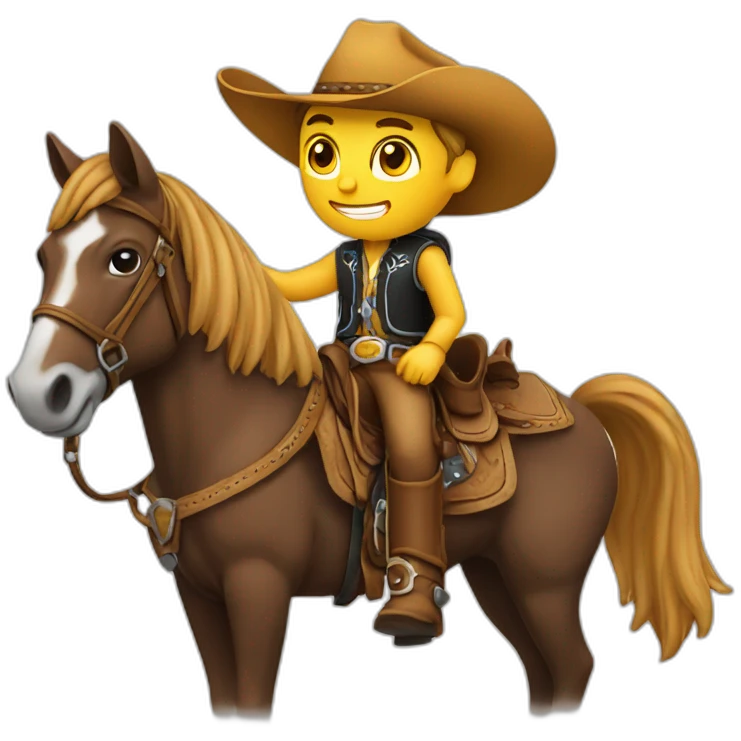 Cowboy avec cheval emoji