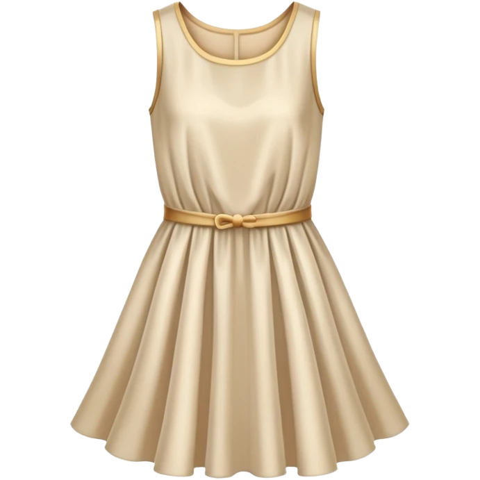 Silk pale beige little dress emoji