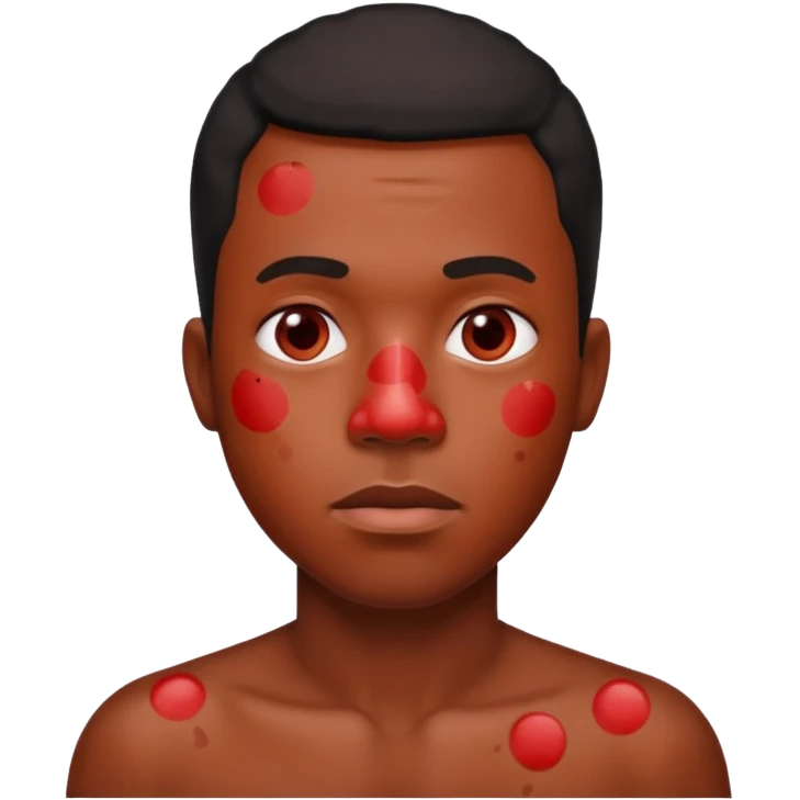 measles black man emoji