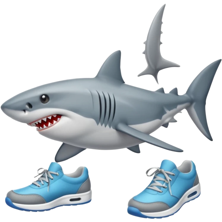 Shark whit shoes emoji