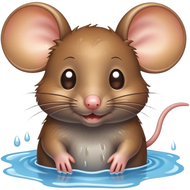 Mouse in a pool emoji