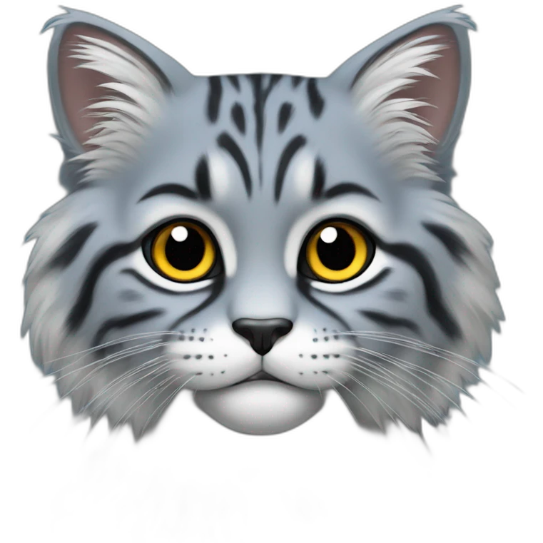 Manul cat blue emoji