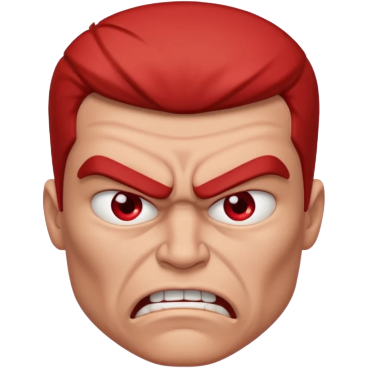 Strong angry face emoji