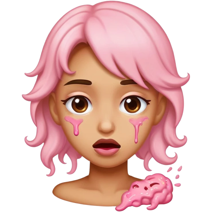 Carita vomitando rosada  emoji