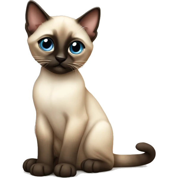 Siamese kitten sitting emoji