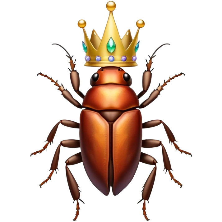 cafard avec une couronne emoji