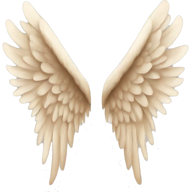 beige angel wings emoji