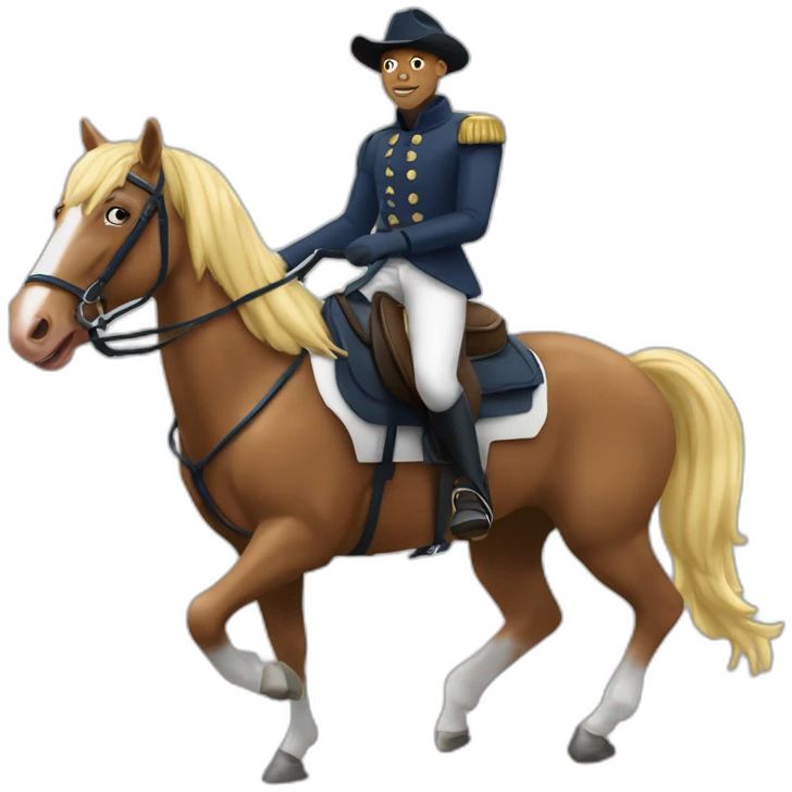kylian mbappé sur un cheval emoji