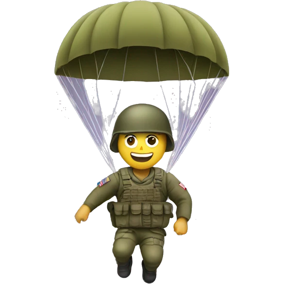 soldier on a parachute emoji