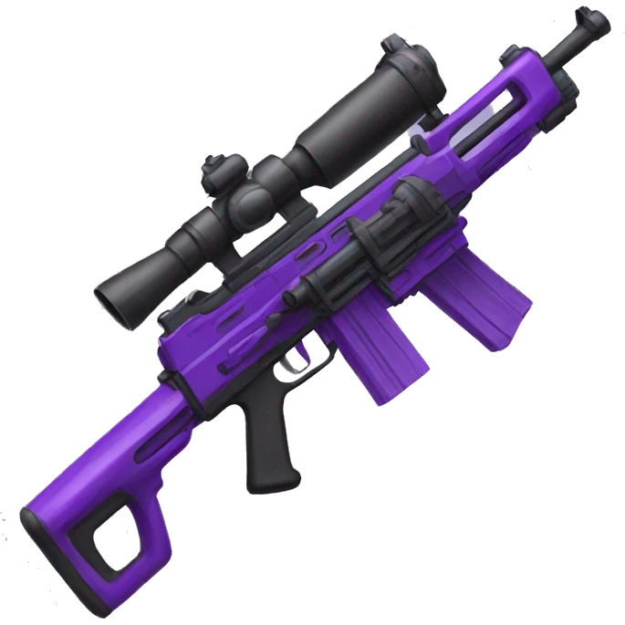 Purple machine gun emoji