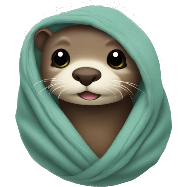 otter cozy in blanket emoji