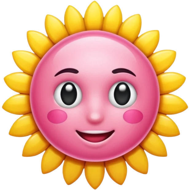 Sol rosa emoji
