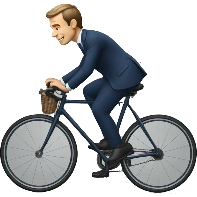macron sur un velo emoji