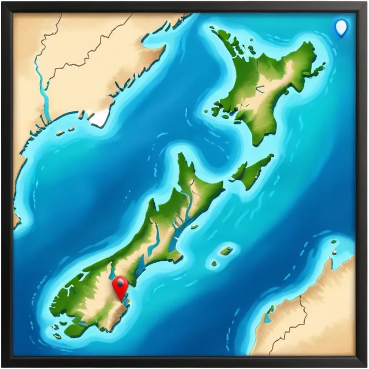 like the last one but more locaters on a wider range of map - west coast of south island nz emoji