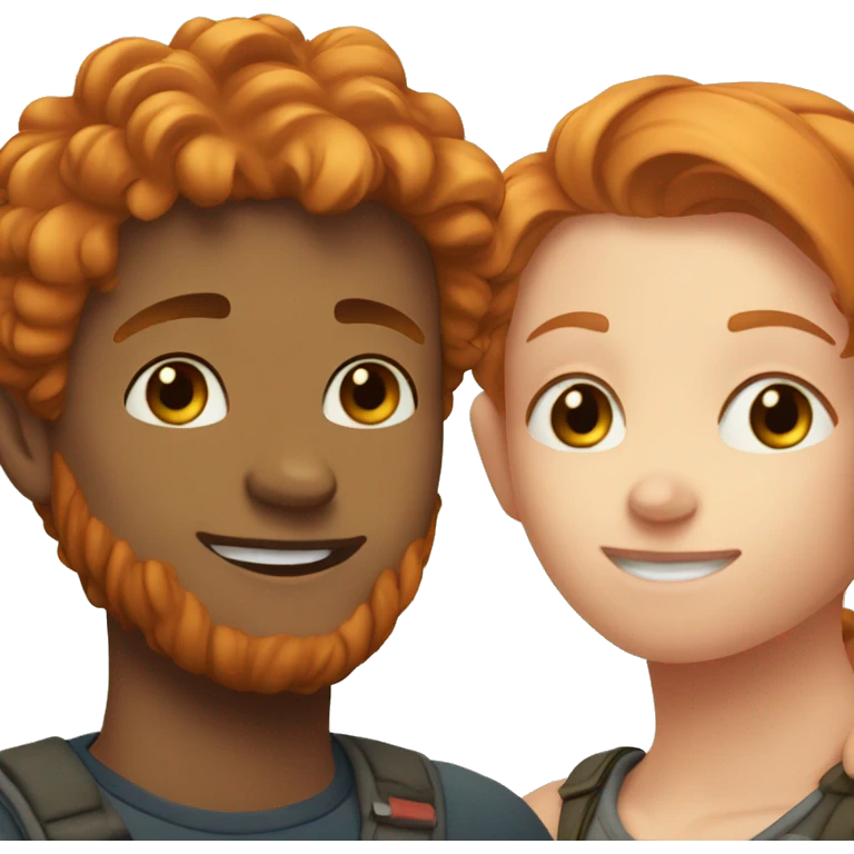 ginger and kishmish in love emoji