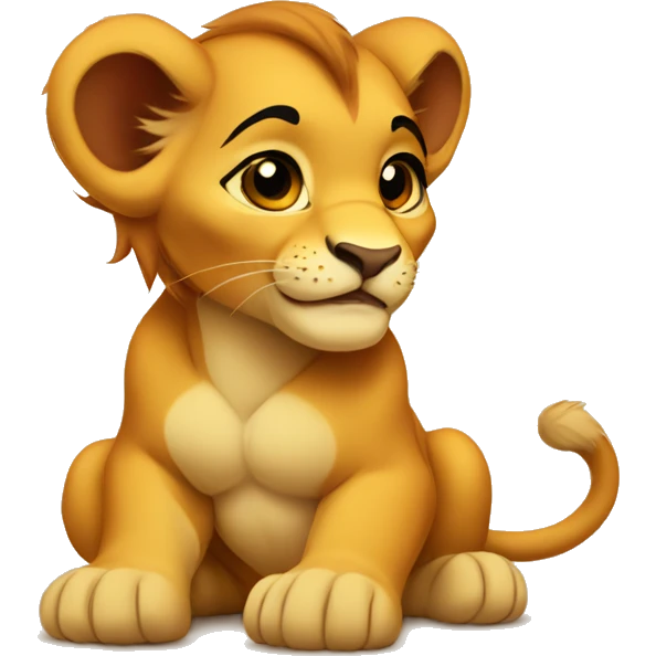 Simba as a baby cub emoji