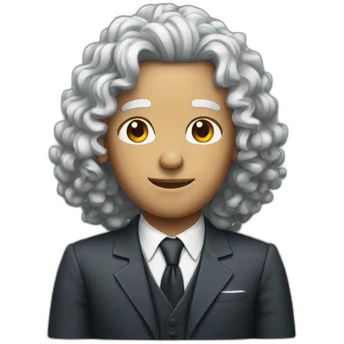 Curly light long hair president emoji