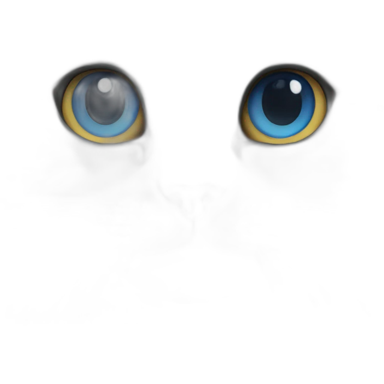 Un chat bleu emoji