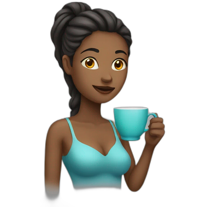 Women with cup emoji