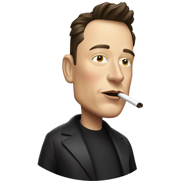 Elon musk smoking sigaret emoji
