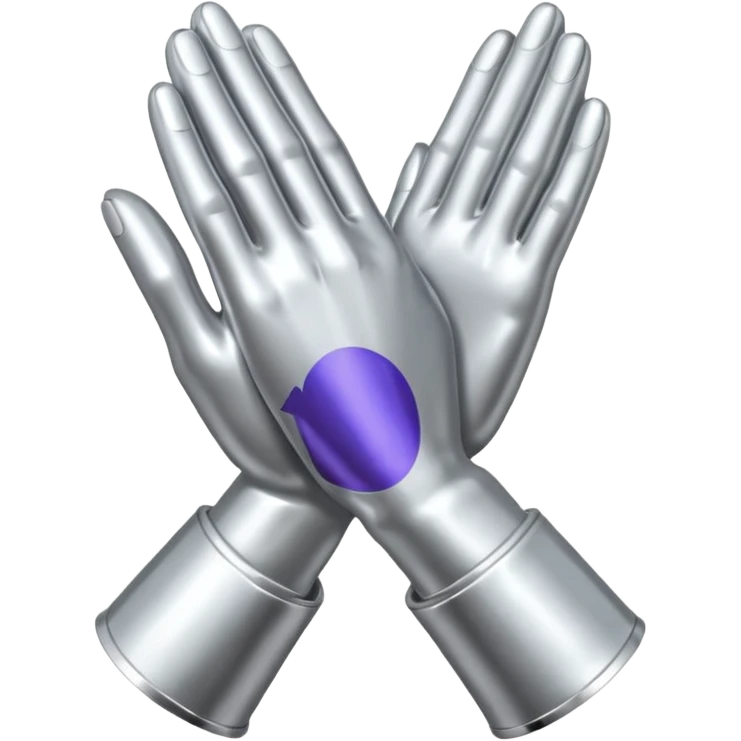 praying metallic hands emoji