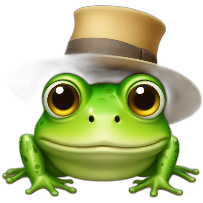 frog with hat emoji