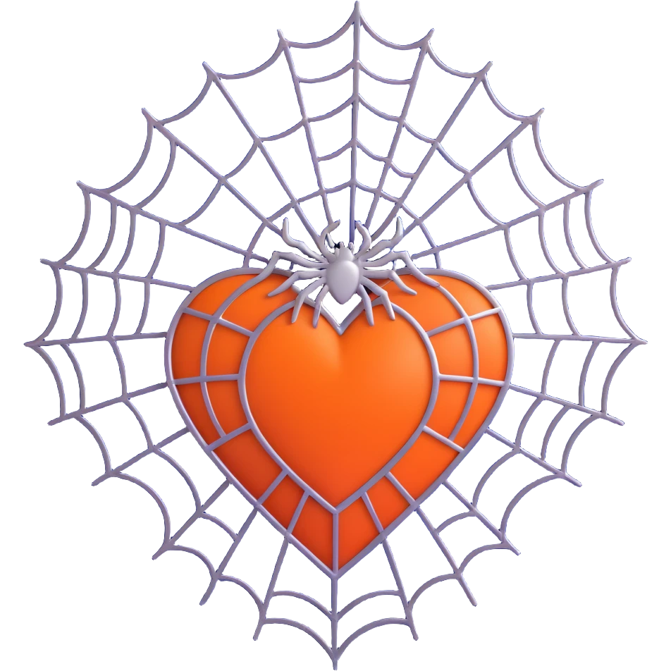 gothic heart, royal blue velvet, silver spiderweb overlay, dramatic and elegant emoji