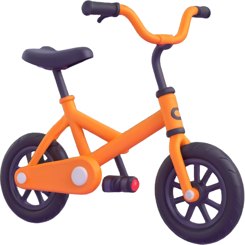 small kid's bike with four wheels emoji
