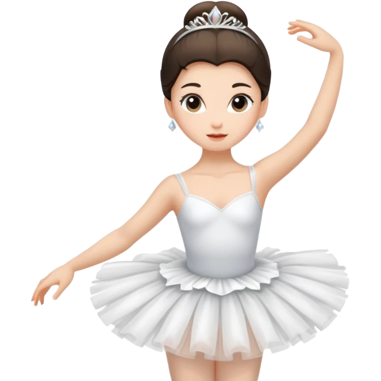 Swan lake ballet brunette  emoji