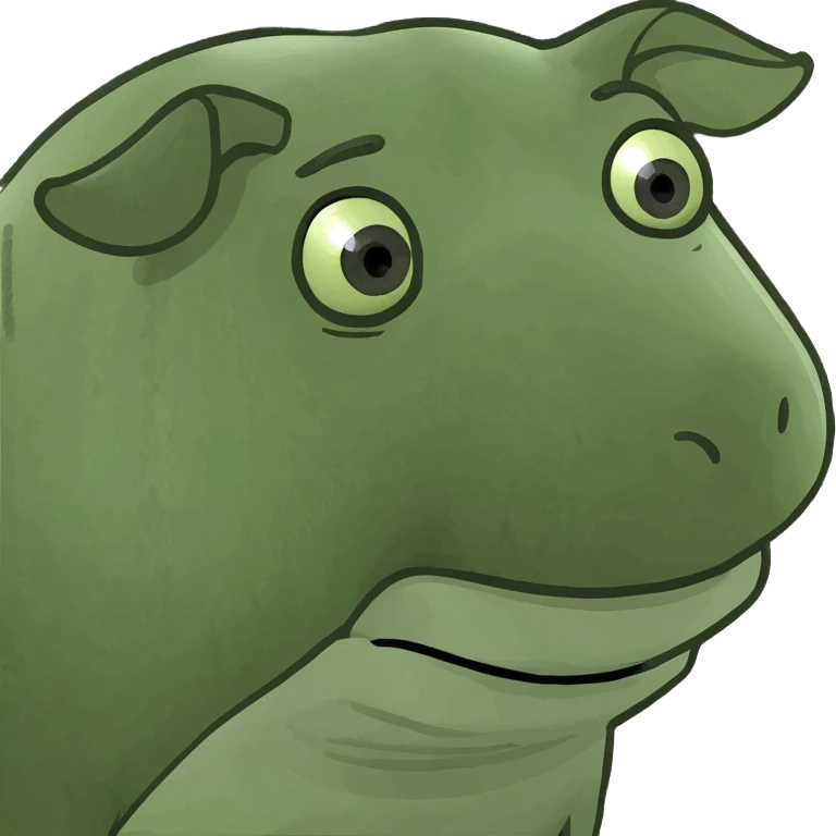 Only Pig nose in green color emoji