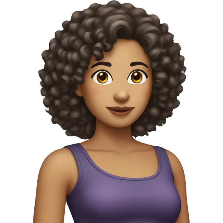 Curly hair Latina girl  emoji