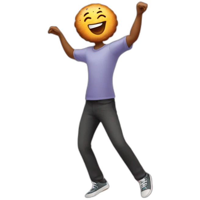 Cake-dancing emoji