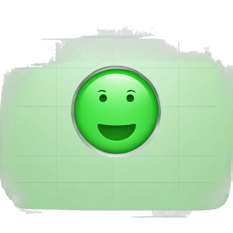 A green circular calendar emoji emoji