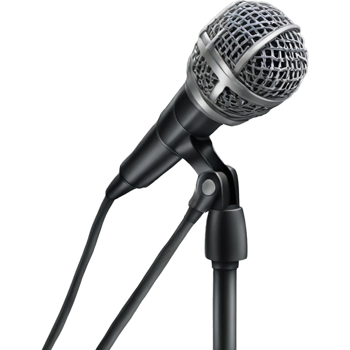 microphone long stand emoji