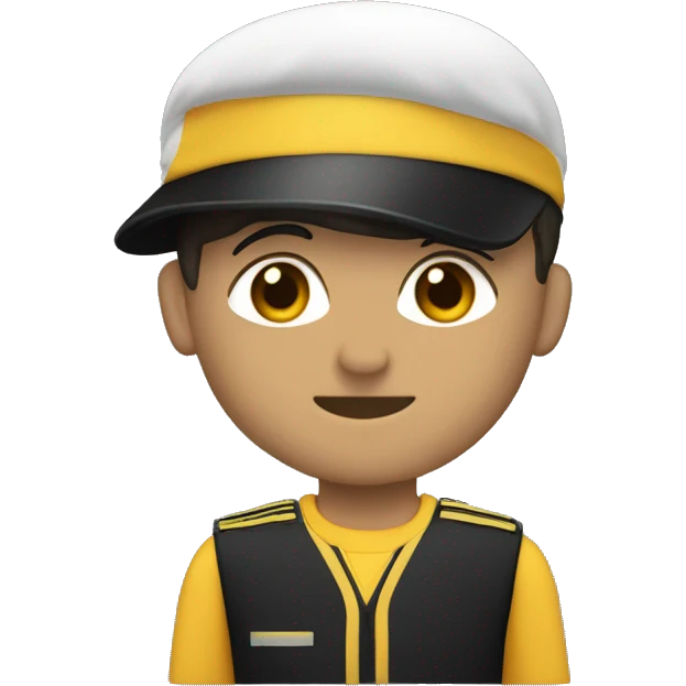 fonoaudióloga pelo claro uniforme negro emoji