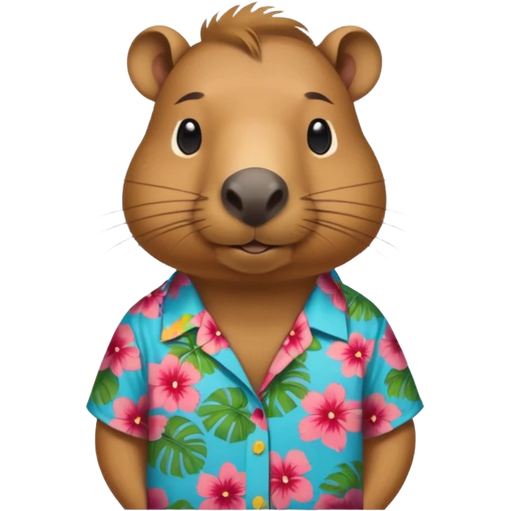 capybara with hawaiian shirt emoji