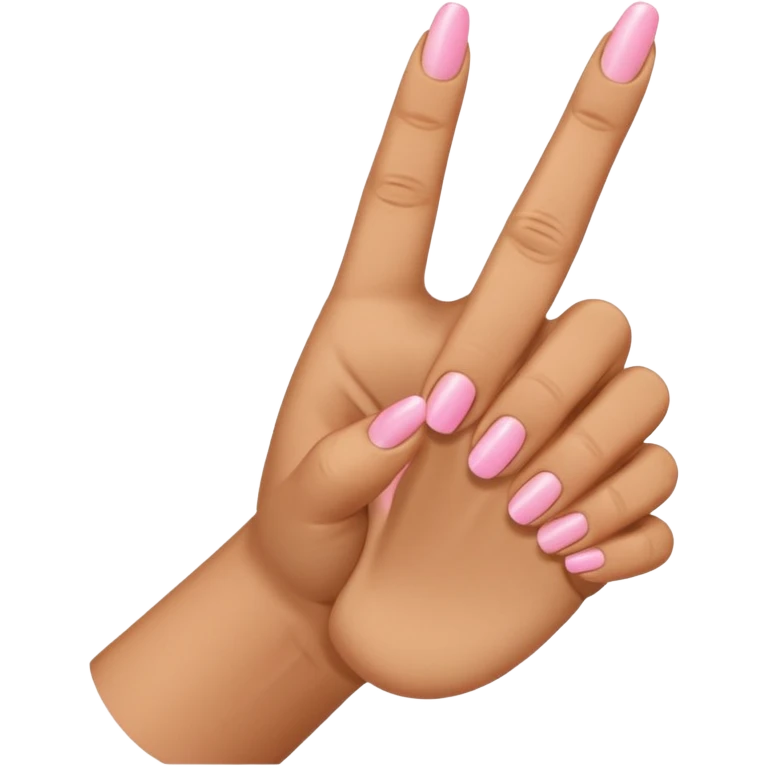 Extend your thumb, index finger, and middle finger straight out, tuck your ring finger and pinkie down  emoji