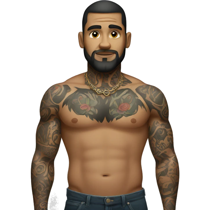 Big tattooed man emoji