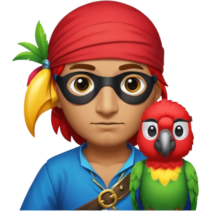 pirate and parrot emoji