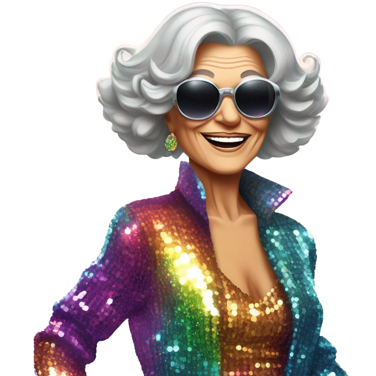 Disco grandma emoji