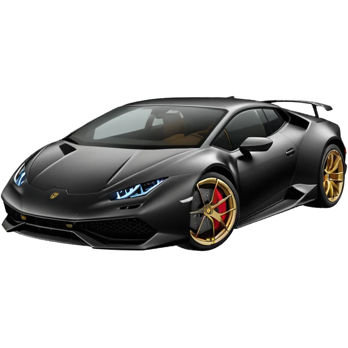 Une. Lamborghini Huracanes noire. emoji