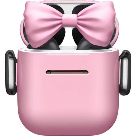 pink airpod max headphones with bows  emoji