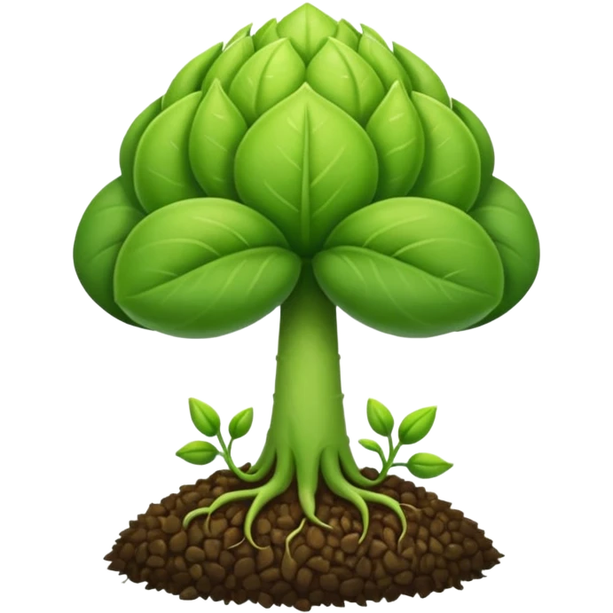 Giant seed plant growing emoji